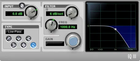 Filter 6 dB/octave