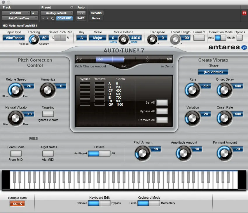 Auto-Tune A major