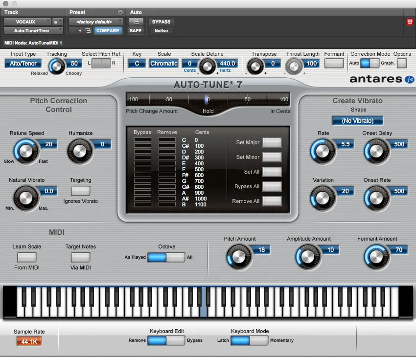 Auto-Tune default window