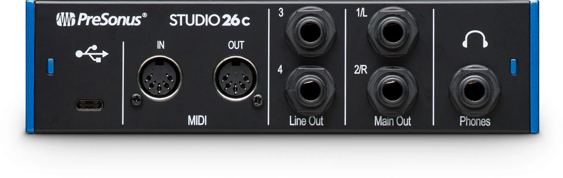 Presonus Studio 26c audio interface (rear)