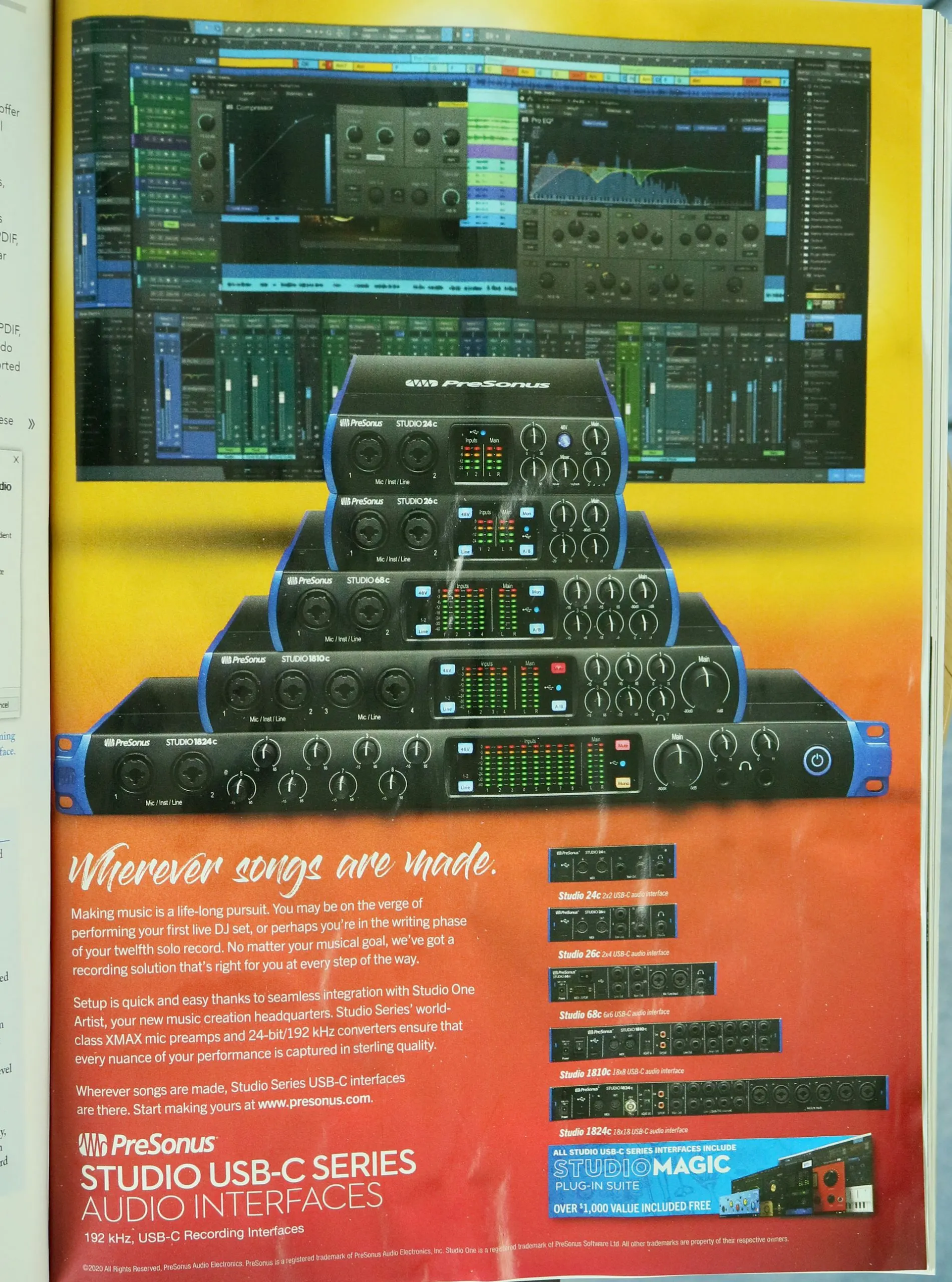 Presonus audio interfaces